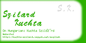 szilard kuchta business card